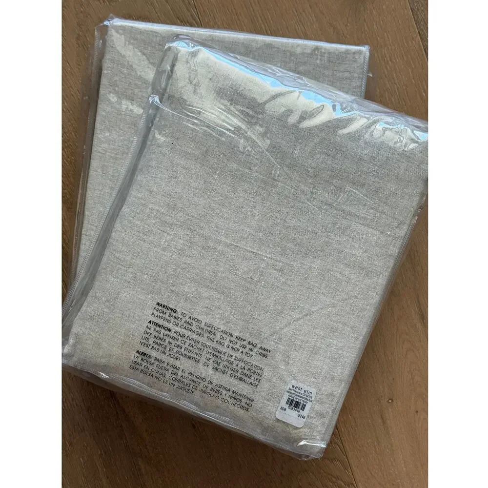 New West Elm European Flax Linen  48
